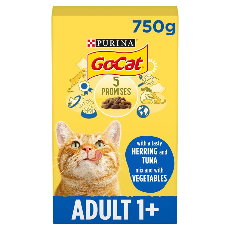 Go Cat Complete Adult Tuna, Herring & Veg Dry Cat Food - 825g